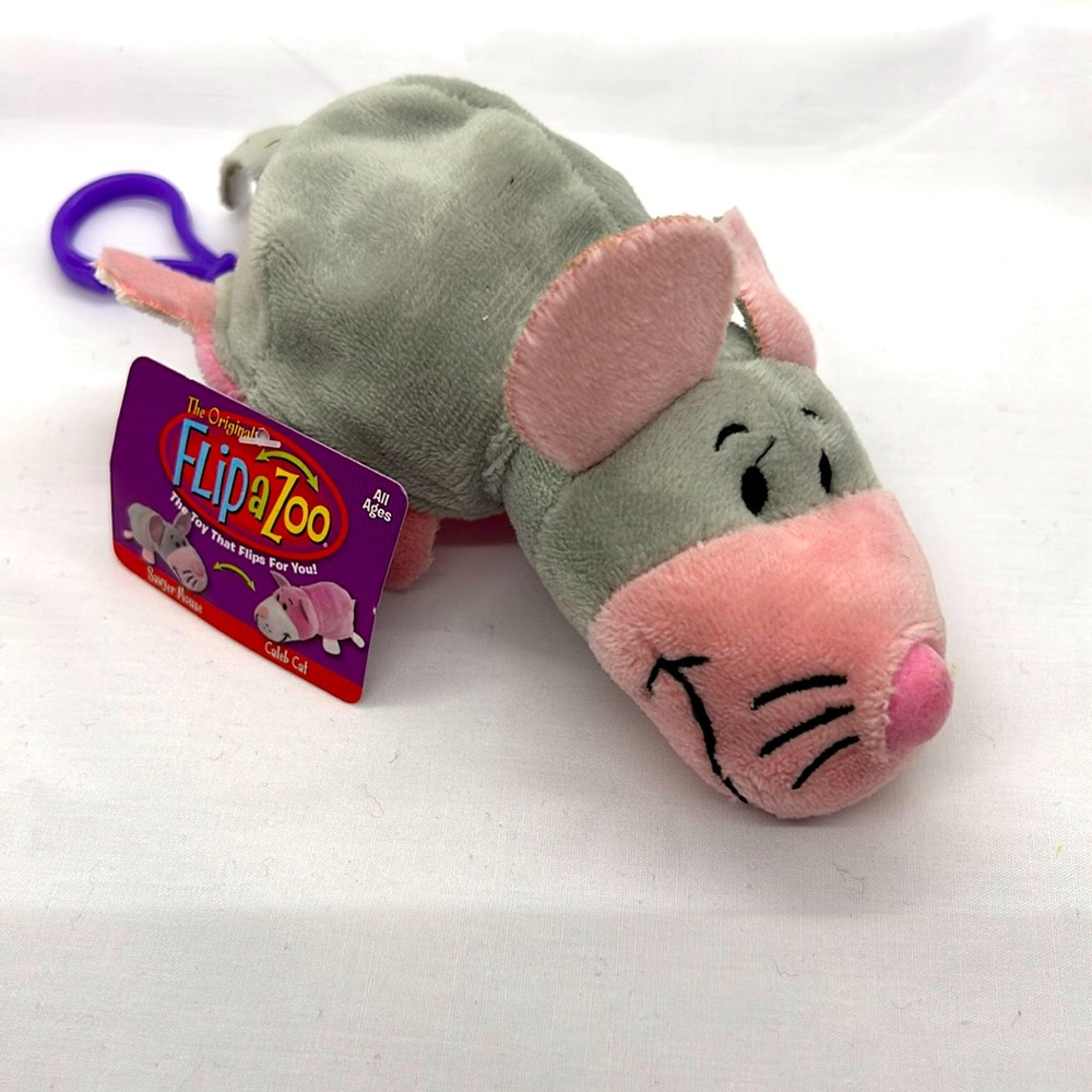 Flipazooo Plush mouse and pink cat dangler
